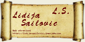 Lidija Sailović vizit kartica